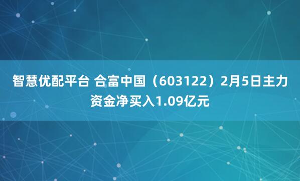 智慧优配平台 合富中国（603122）2月5日主力资金净买入1.09亿元